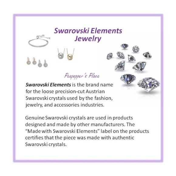 Swarovski Crystal Silver Dollar and Clear Crystal Dangle Earrings - Picture 4 of 4